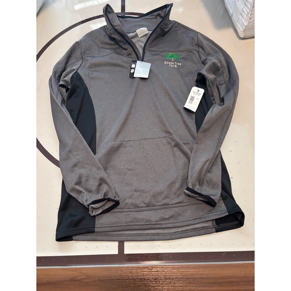 Great Northwest Mens Performance Fleece Quarter Zip Pullover Gray Small NWT